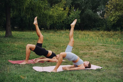 Women Doing a Yoga Pose